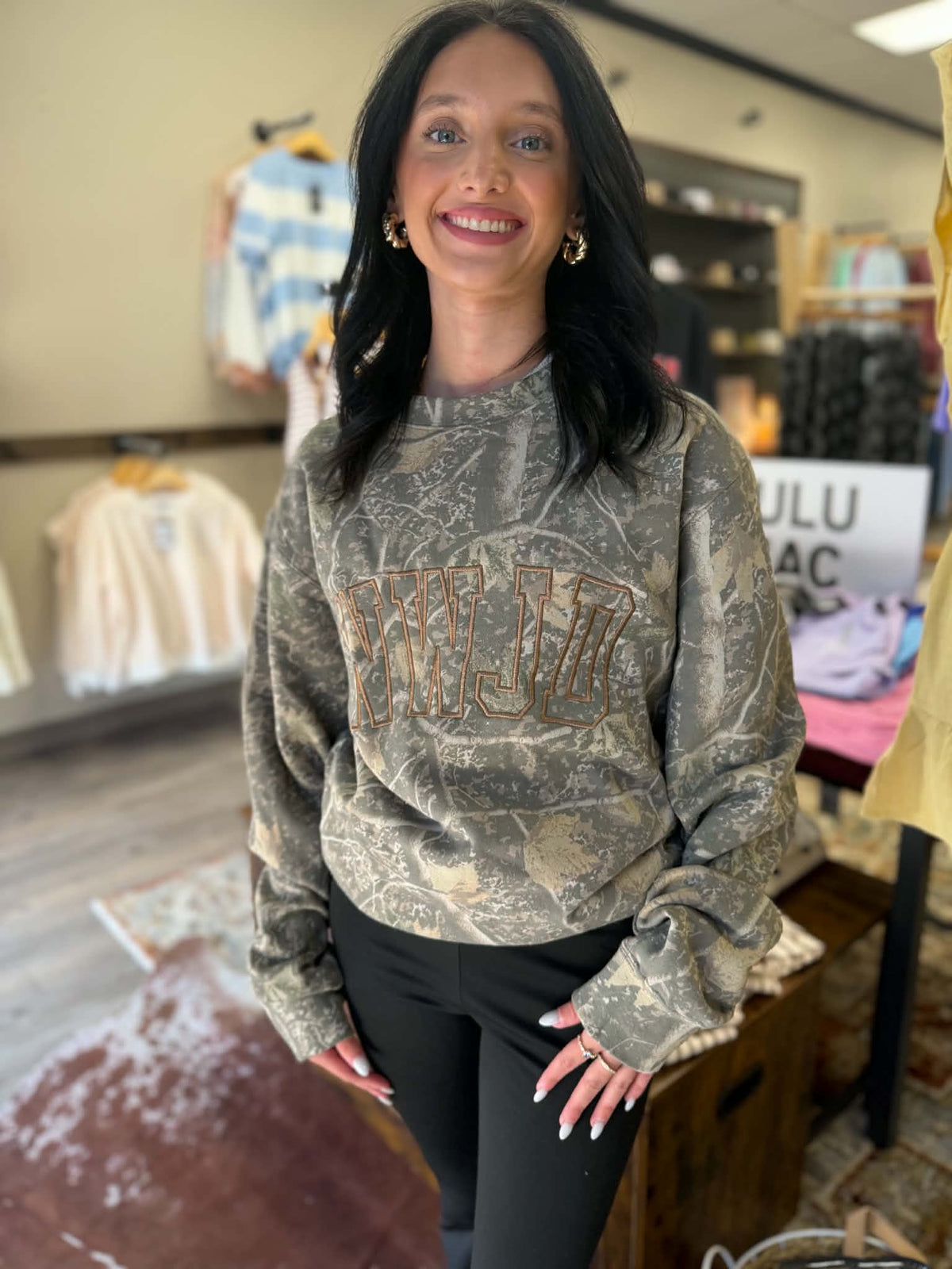 WWJD CAMO SWEATSHIRT