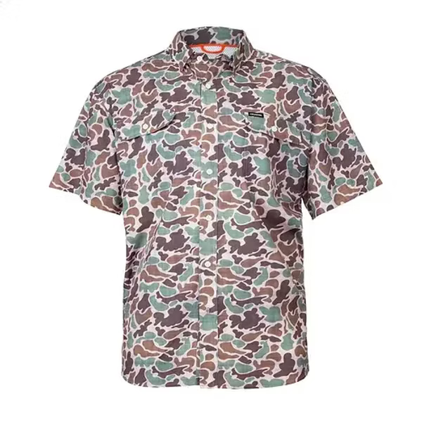 FIELDSTONE YOUTH S/S CAMO BUTTON DOWN