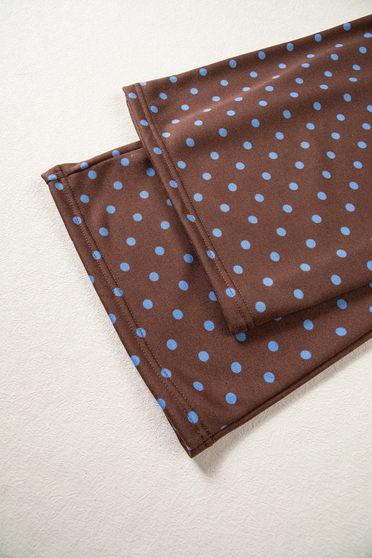 PLUS BROWN POLKA DOT LONG SLEEVE PANT SET