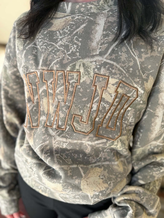 WWJD CAMO SWEATSHIRT