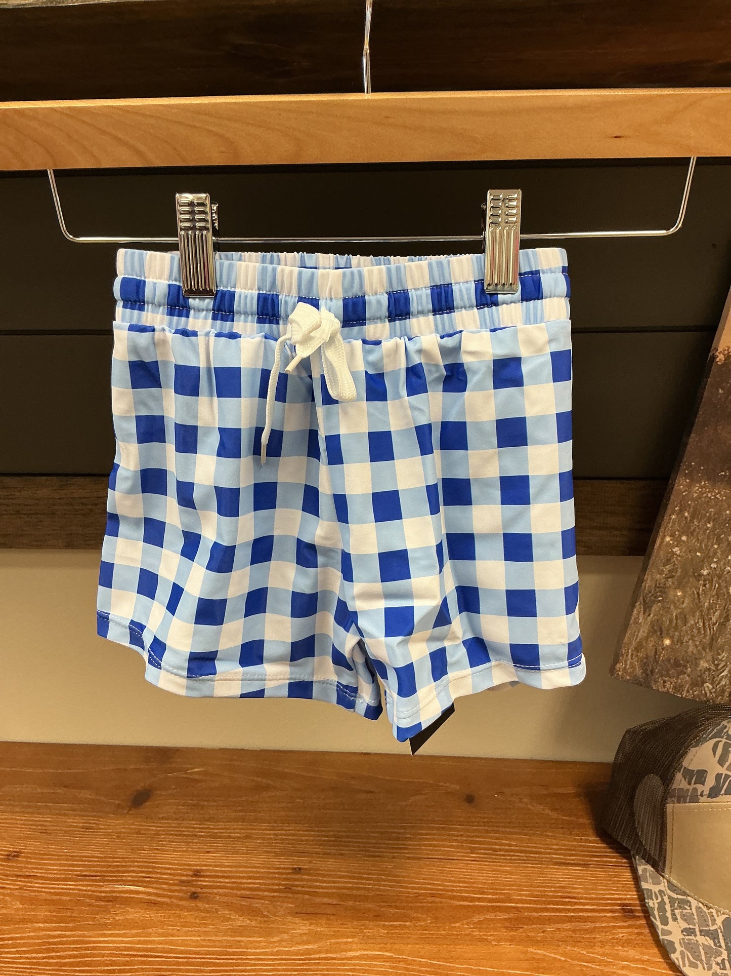 BLUE CHECKERED SHORT