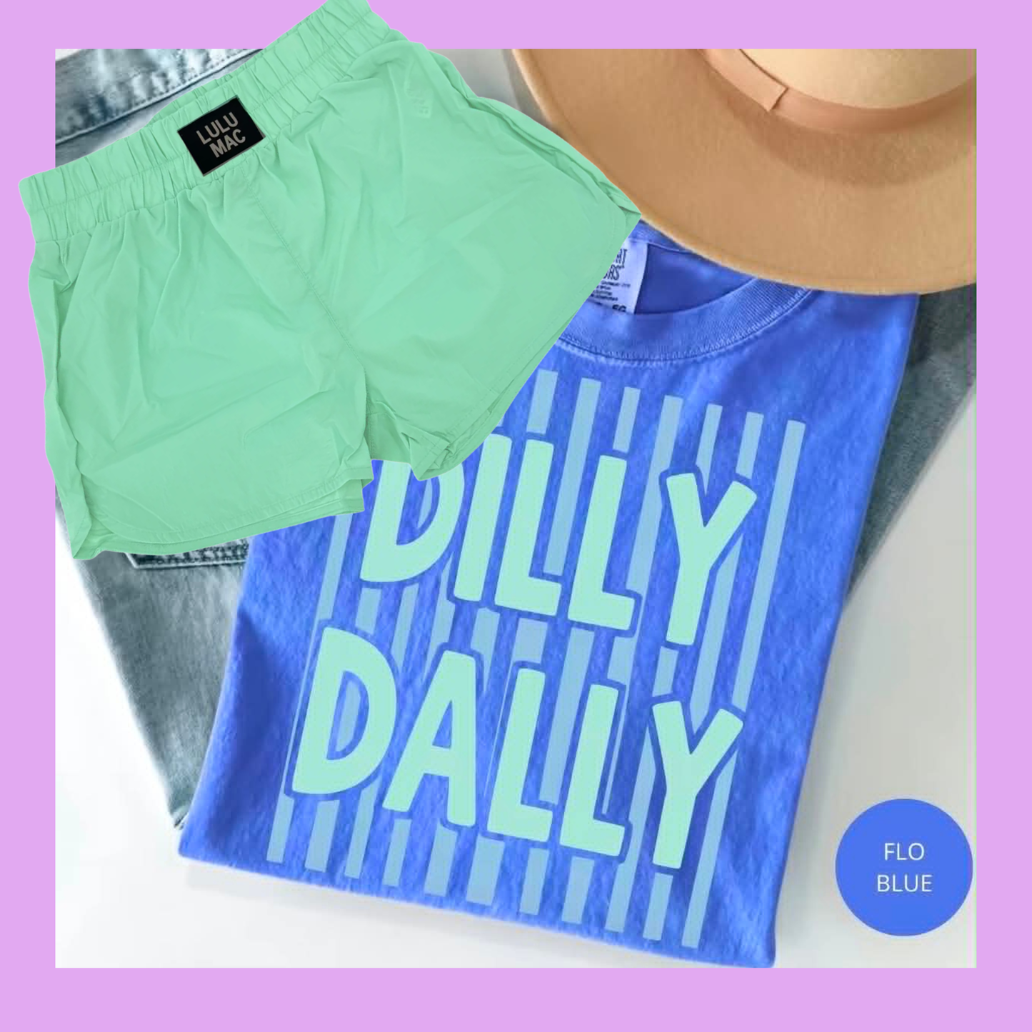 DILLY DALLY FLO BLUE TEE