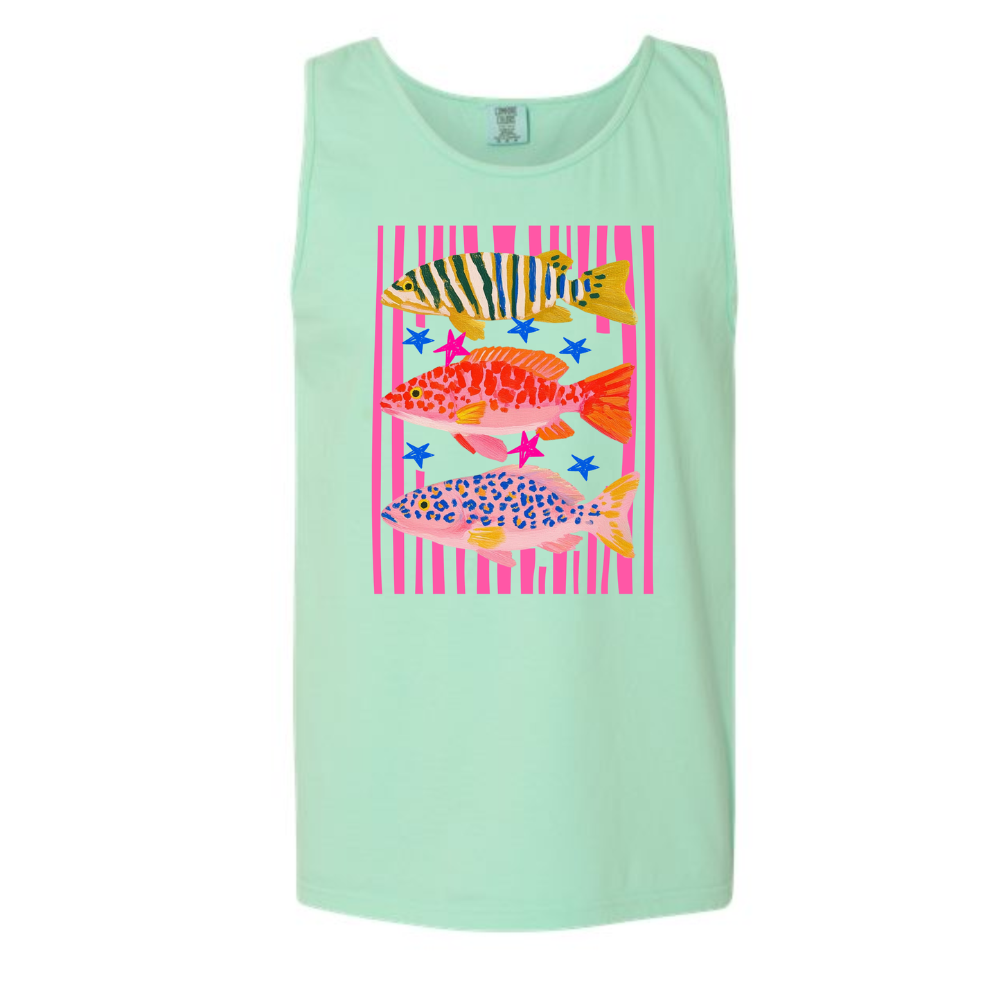 NEON FISH TEE OR TANK