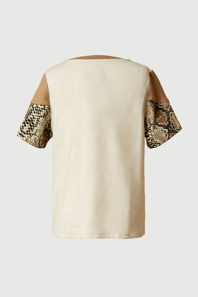 GIRLS SNAKE COLOR BLOCK TEE