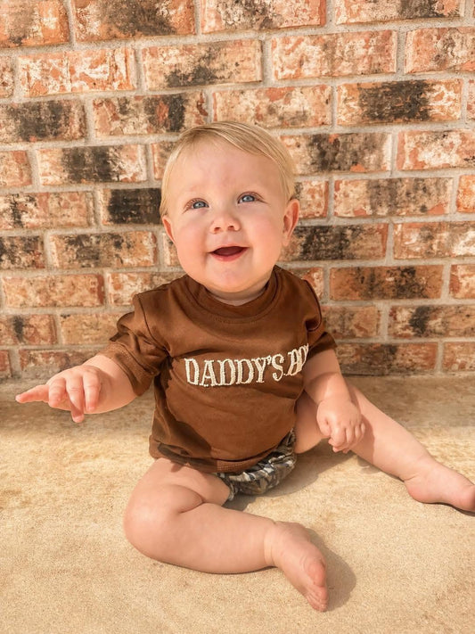 FRENCH KNOT INFANT CAMO DIAPER SET