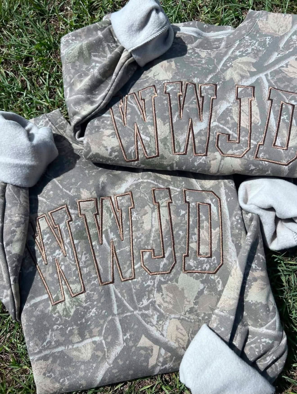 WWJD CAMO SWEATSHIRT