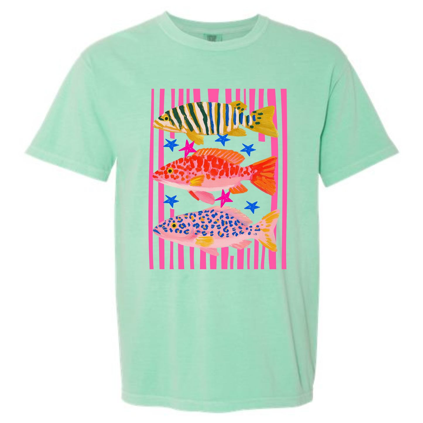 NEON FISH TEE OR TANK
