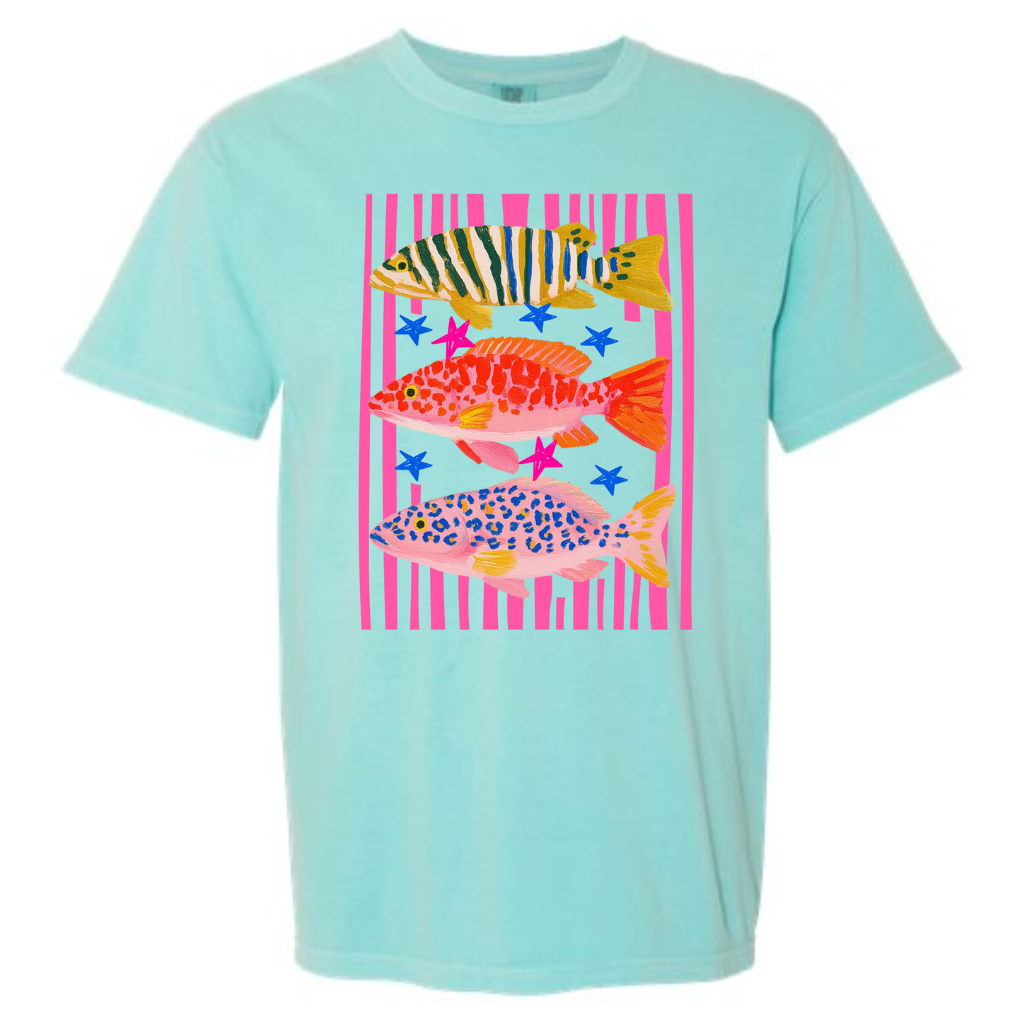 NEON FISH TEE OR TANK