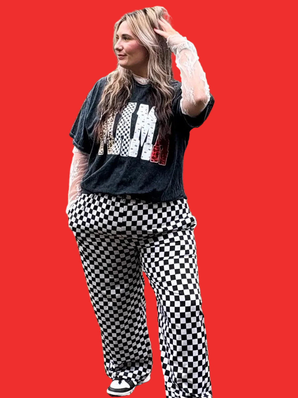 MINERAL WASH HOT CHERRY MAMA TEE